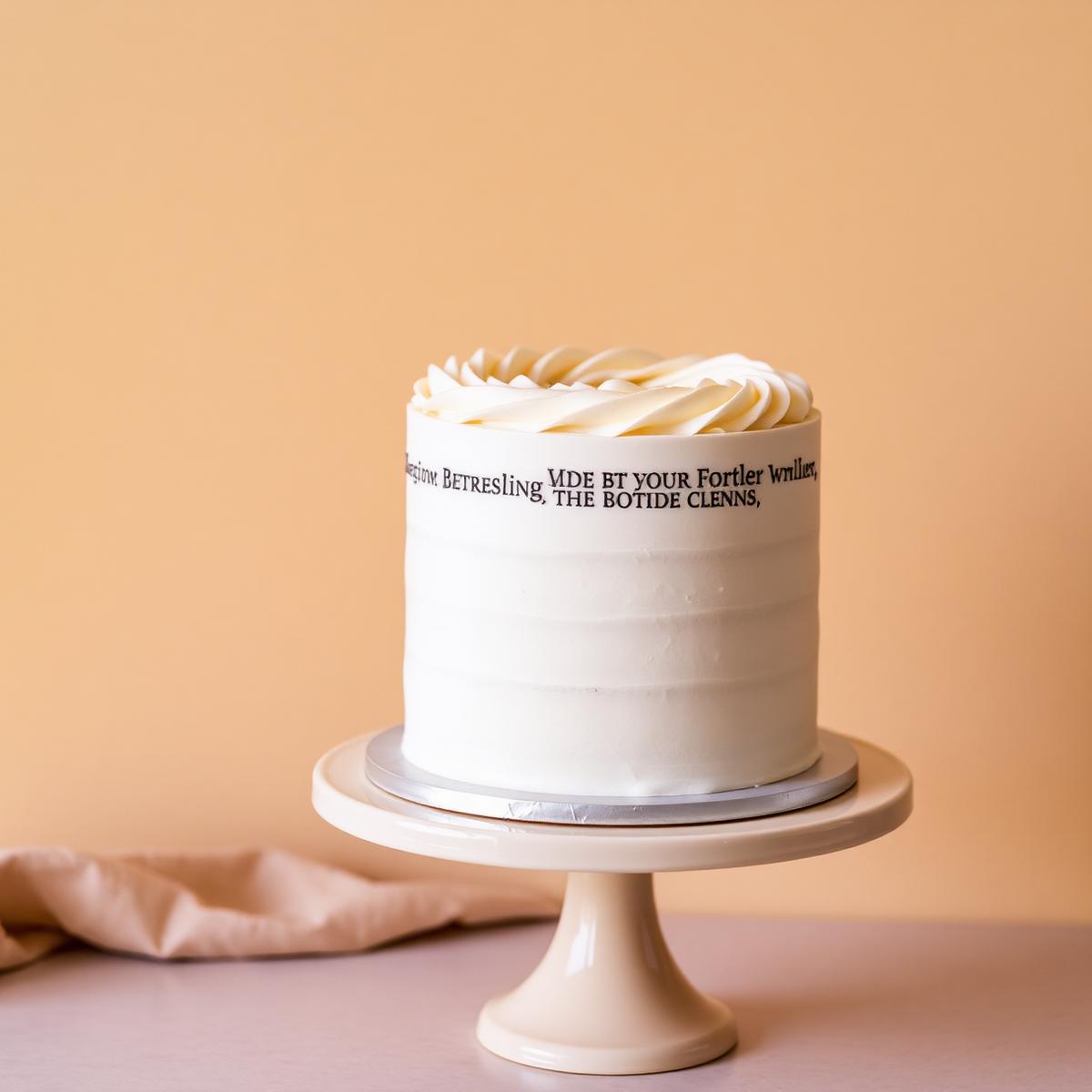 Custom celebration cake with buttercream finish